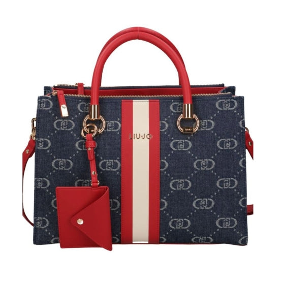 Borsa  Liu Jo  Manh M Satchel AA5008 D3200  Col. 00770 Blu denim